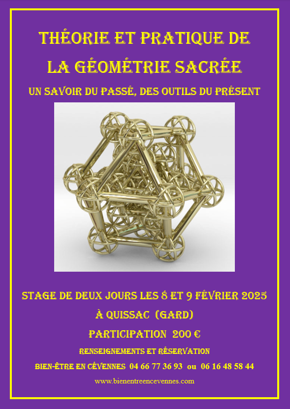 Affiche geometrie sacree fevrier 2025