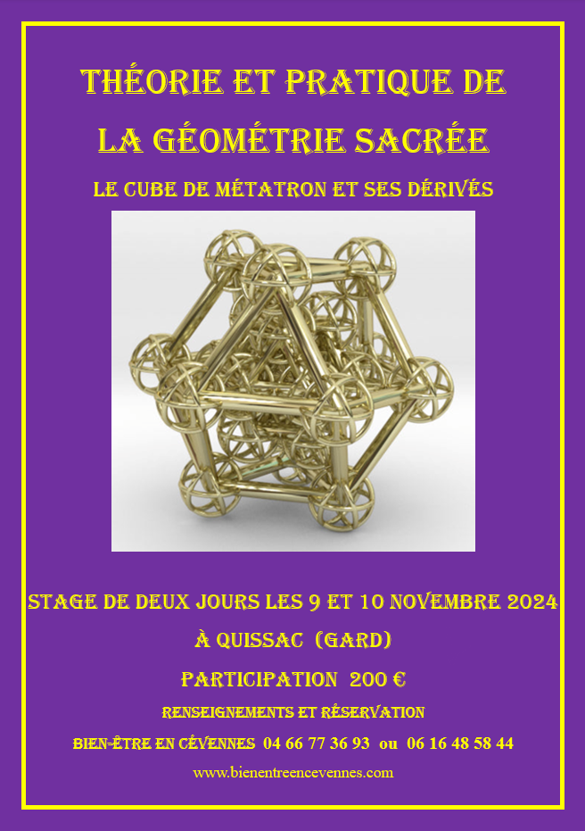 Affiche geometrie sacree novembre 2024