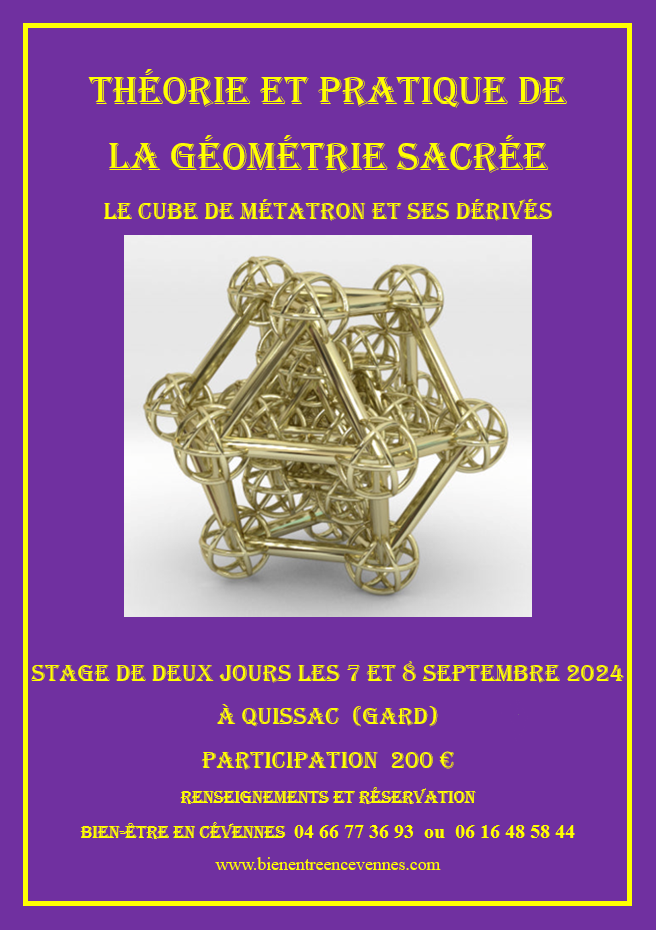 Affiche geometrie sacree septembre 2024